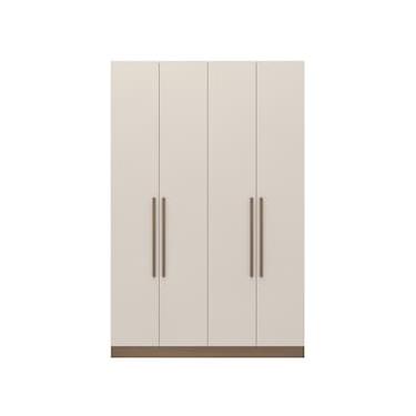 Imagem de Armário Modulado Bartira Lugano com 4 Portas 3 Gavetas 3 Prateleiras Casal – Avelã/Capuccino
