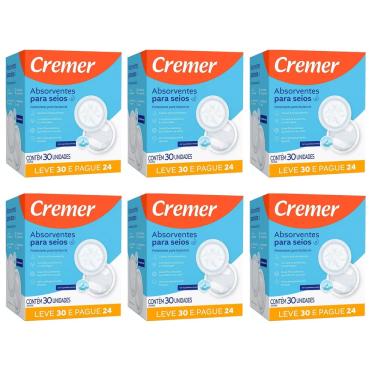 Imagem de Kit 6 Cxs Absorvente P/seios Cremer Super Confort C/30
