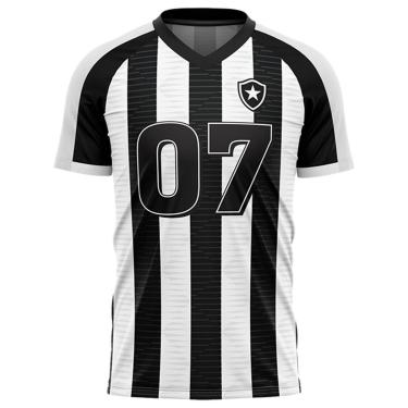 Imagem de Camiseta Braziline Grammar Botafogo Masculino - Preto e Branco-Masculino
