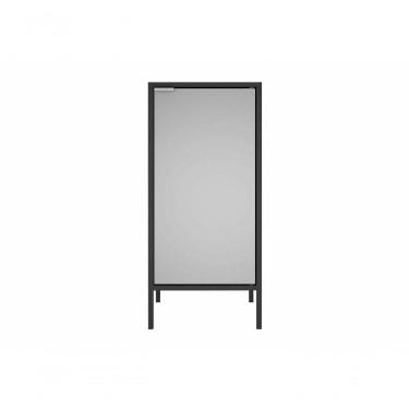 Imagem de Balcão Alto Multiúso Itatiaia Smart - 1 Porta - Preto C/ Cinza Matte