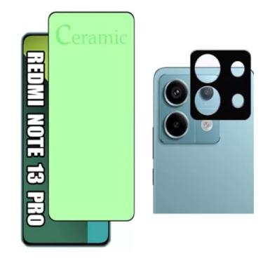 Imagem de Kit Para Xiaomi Redmi Note 13 Pro 5G - Película Ceramic 9D Clear + Película Protetora da Câmera Lente