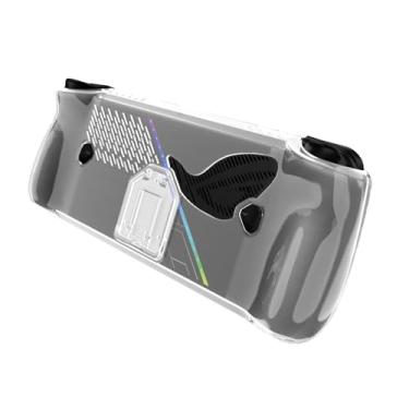 Imagem de NUHFUFA Capa protetora transparente com suporte compatível com o console de jogos ROG Ally X, capa ergonômica resistente a arranhões