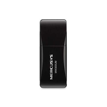 Imagem de Mini Adaptador USB Mercusys MW300UM Wireless N 300Mbps, Preto