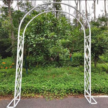 Imagem de Arco de jardim de metal 220x230x40CM Suporte de treliça para decoração de arco forte e resistente para plantas trepadeiras