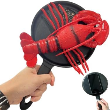 Imagem de Capa de telefone frigideira, panela criativa engraçada com lagostins de silicone macio 3D, capa protetora de TPU tendência da moda para Samsung S24