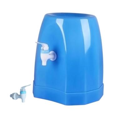 Imagem de Generic Dispensador de jarra de água de, suporte para garrafas, fácil de limpar, prático, removível, máquina de água potável para residências, Azul