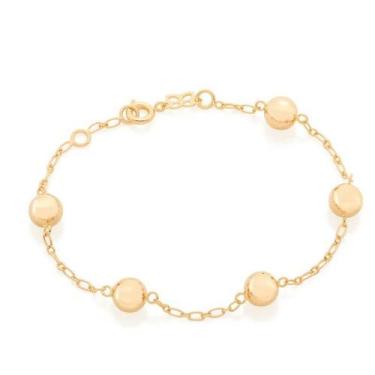 Imagem de Pulseira banhado ouro 3x 24k 18k e 22k feminina de bolinha rommanel 19