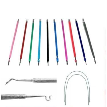 Imagem de Borrachinhas De Aparelho Ortodôntico 500 Un. 05 Cores Palitinhos + 02 