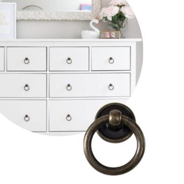 Imagem de Kit 2 Puxadores Moveis Puxador argola Puxador colonial - Telis Ferrage