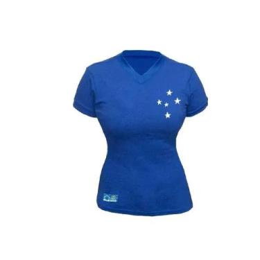 Imagem de Camisa Retrô Cruzeiro 1976 - Feminino - Retrô Mania, M, Azul