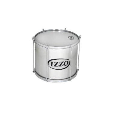 Imagem de Surdo 14 x 30 cm Tambor Raso Alumínio Izzo Pele Leitosa