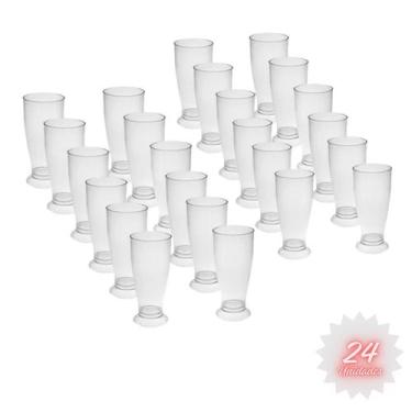 Imagem de Kit 24 Copos Mini Tulipa Acrílico Transparente 220ml Chopp - Lsc Toys