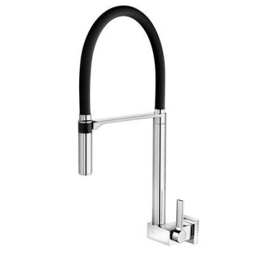 Imagem de Torneira de Parede para Cozinha Doc Cromado/Preto - Docol, Cromado e P
