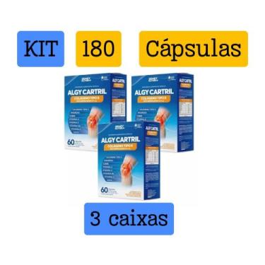 Imagem de Kit 3 Colágenos Tipo II Não Hidrolisado 40 mg + Vitaminas Algy Cartril