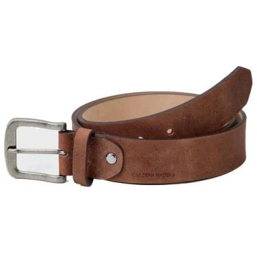 Imagem de Cinto Oviedo Masculino Em Couro Bovino Social Casual Cardena Madera, M