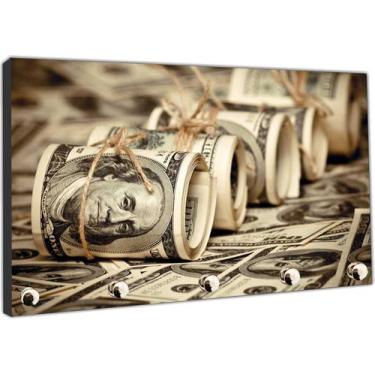 Imagem de Porta Chave Dinheiro Dollar Finanças Financeiro Organizador Chaveiros 