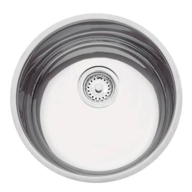 Imagem de Cuba redonda em aco inox polido 35cm com valvula 35 bl - TRAMONTINA