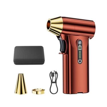 Imagem de Ioensy Espanador de ar elétrico Espanador de ar comprimido 3 velocidades de vento, ventilador de mão de resfriamento ajustável para secar pelos de animais de, Vermelho