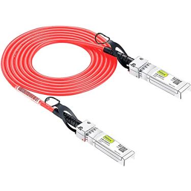 Imagem de 10Gtek [Cabo SFP+ DAC 10G colorido vermelho - Cabo SFP Twinax para Cisco SFP-H10GB-CU2M, Ubiquiti UniFi, D-Link, Supermicro, Netgear, Mikrotik, Fortinet, 2 metros (2 m)
