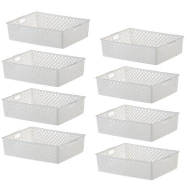 Imagem de Kit 10 Cesto Organizador Multiuso Quadratta 27x11x8 Cm - Paramount