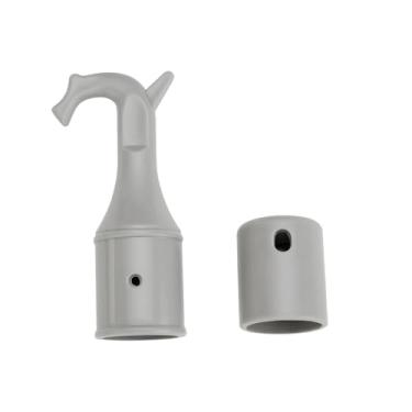 Imagem de YINETTECH 2 conjuntos de ganchos para abridor de janela, 25 mm ID abridor de janela gancho ABS com base antiderrapante adequado para janelas portas de sótão, luzes do céu, guarda-roupas, cinza