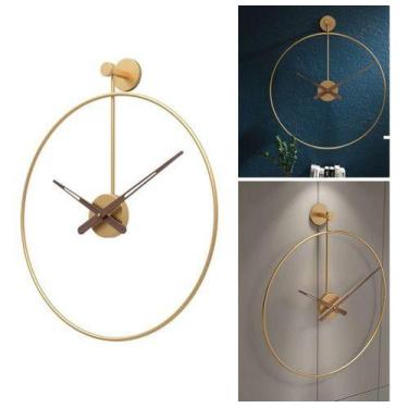 Imagem de Relógio De Parede 3d Dourado Metal Design Europeu 60cm - Vacheron, Dou