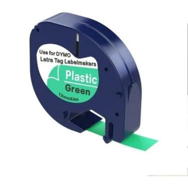 Imagem de Fita P/ Etiquetadora Rotuladora Dymo Letratag Verde - Label