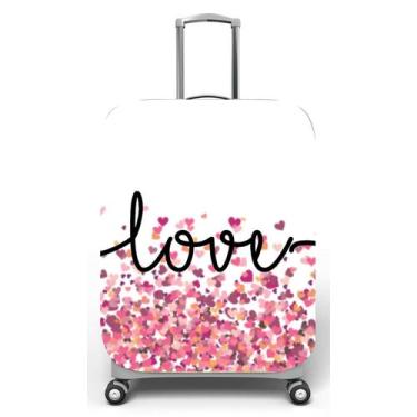 Imagem de Capa para mala de viagem M, medidas max C40x A59 x P27cm Love fundo Co