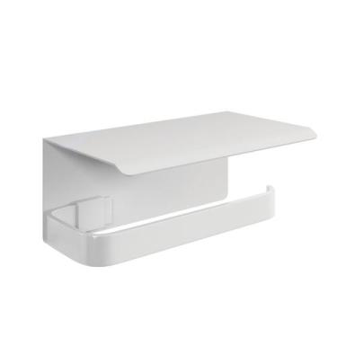 Imagem de Porta Papel Higiênico Stander Suporte Para Celular Branco - Letu Varie