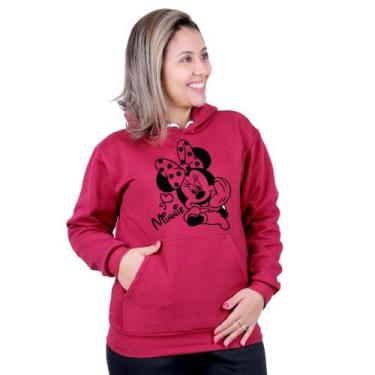 Imagem de Blusa De Moletom Infantil E Adulto Casaco Minnie Moda Casual - Milene 
