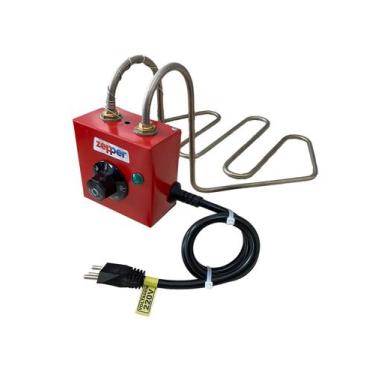 Imagem de Resistencia Tacho Fritador 20 Litros Potencia 5000w Zepper, 110V, Verm