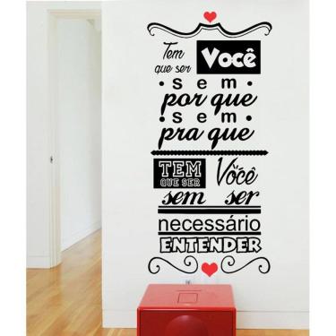 Imagem de Adesivo Decorativo de Parede Frases de Parede Você 100x47 cm