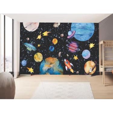 Imagem de Papel de Parede Infantil Astronauta  (folha med. 90x300 cm) - Decor At