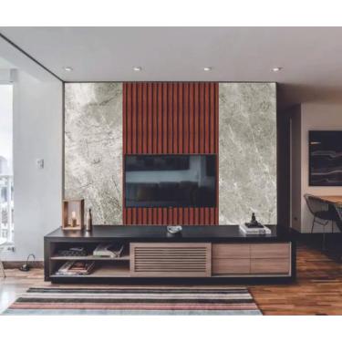 Imagem de Papel de Parede  Marmore e Ripado Tedencia  (folha med. 90x300 cm) - D