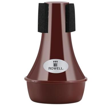 Imagem de ROWELL Silenciador de trompete, mudo de trompete reto ABS, silenciador mudo de trompete mini, mudo de trompete de treino leve, acessórios de trompete para iniciantes. (vermelho)