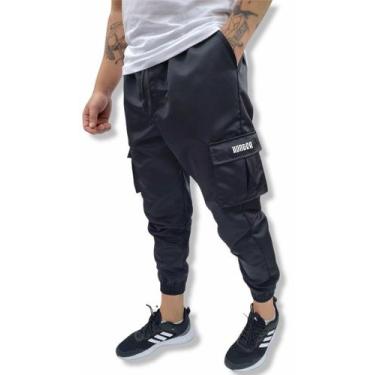 Imagem de Calça Corta Vento Jogger Cargo Hunter Unisex, Preto, G