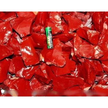 Imagem de 1kg Jaspe Vermelho Cascalho Bruto Natural Para Orgonite - CristaisdeCu