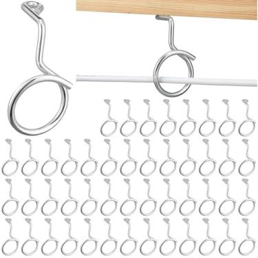 Imagem de Blulu 50 anéis de freio para fio e cabo de baixa tensão, anéis de freio de montagem de parafuso de 3,5 cm para montagem de cabos Cat 6 ou Cat 7 em concreto de madeira e superfície de tijolo