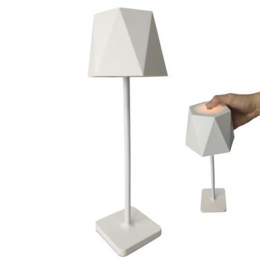 Imagem de Luminaria Abajur de Mesa LED 3 Tons USB Bateria Recarregavel Quarto Ca