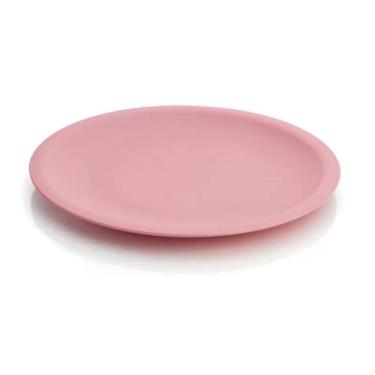 Imagem de Prato Plástico Fundo Redondo Rosa 700ml - UNINJET