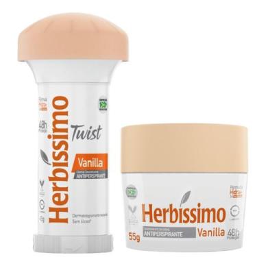 Imagem de Kit 2 Desodorante Twist e Creme Vanilla Herbíssimo - Dana - Dana Cosmé