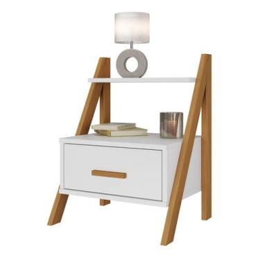 Imagem de Mesa de Cabeceira Aberta Mesinha Apoio Lateral Cama Quarto Nicho Decor