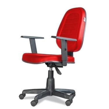 Imagem de Cadeira Diretorzinha Vermelha Giratória com Braços Reguláveis - MARTIF