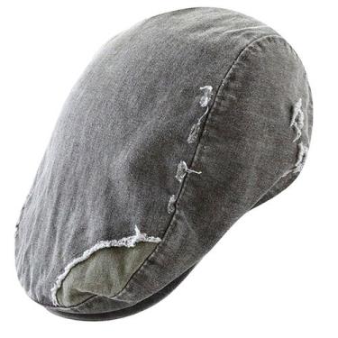 Imagem de Boina Estilo Britânico Chapéu de Algodão Masculino Feminino Ajustável 
