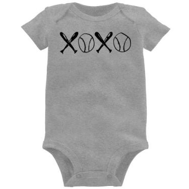 Imagem de Body Bebê Xoxo Baseball - Foca na Moda, Cinza, GG