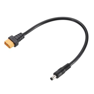 Imagem de MECCANIXITY Cabo adaptador XT60, XT60 macho para DC5525 macho 5,5 x 2,5 mm cabo conector para estação de energia portátil, painel solar, gerador de energia solar