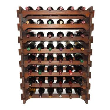 Imagem de Adega Madeira Vinho 48 Garrafas Cor Imbuia C06 - Cevey Adegas e Artesa
