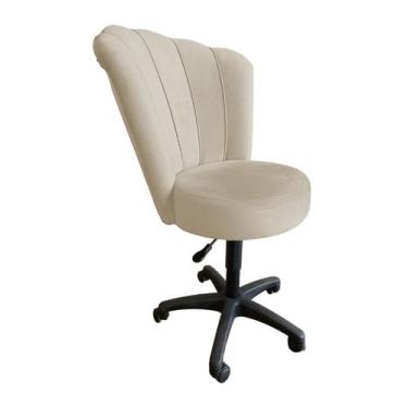 Imagem de Cadeira Giratória Mocho para Escritório Tecido Veludo Várias Cores - E