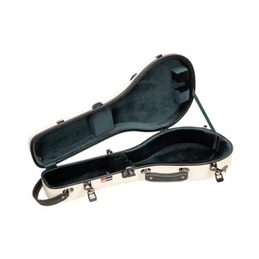 Imagem de Crossrock Capa de bandolim estilo A para Gibson A4-100% fibra de vidro com trava TSA, travas de aço reforçado e alças de ombro acolchoadas removíveis - Branco leitoso (CRF2020MAGMW)