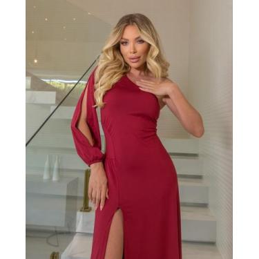 Imagem de Vestido Longo Manga Unica  - Gisele Freitas, Marsala, G